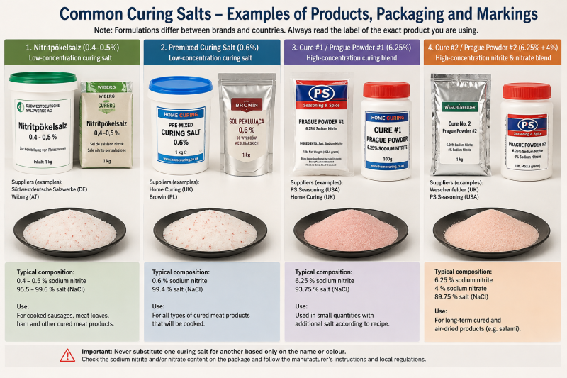 Common curing salts