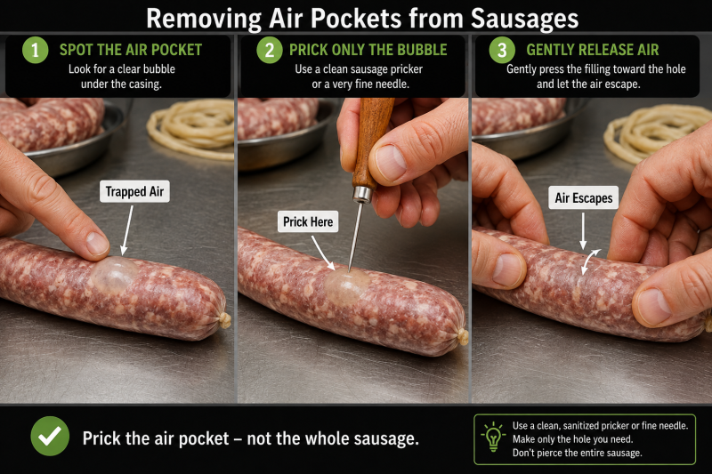 Removing air pockets