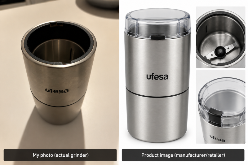 Ufesa coffee grinder as spice mill